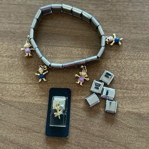 Charm Bracelet with Square Links Nomination / Italian Style